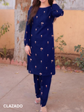 Hania Amir Embroidered 2 Piece - Pure Lawn (unstitch) Blue