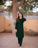 Hania Amir Embroidered 2 Piece - Pure Lawn (unstitch) Green