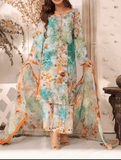 Digital Printed 3 Piece Swiss Lawn With Silk Dupatta Collection  NW# 302