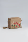 Kashmiri Tulips Sling Bag - Leftover - Beige