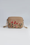 Kashmiri Tulips Sling Bag - Leftover - Beige