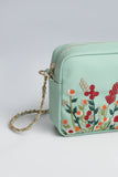 Kashmiri Tulips Sling Bag - Leftover - Mint Green