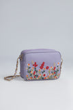 Kashmiri Tulips Sling Bag - Leftover - Lilac